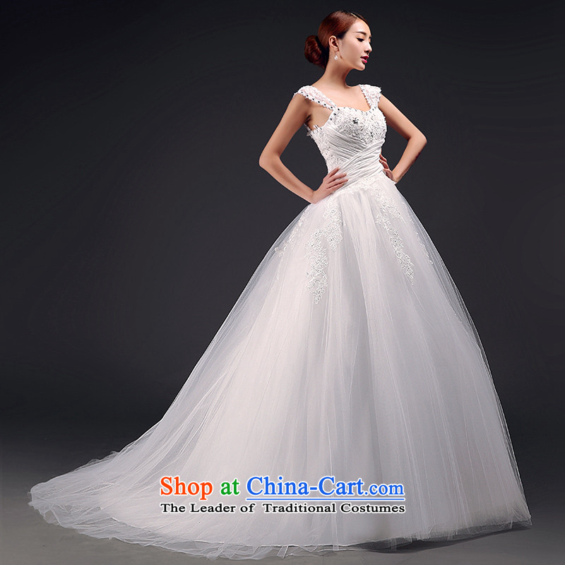 The first field shoulder wedding dress winter 2015 new graphics skinny tail wedding shoulders and chest wedding 3 through law-white S shoulders of sweet Stéphane Yu to , , , shopping on the Internet