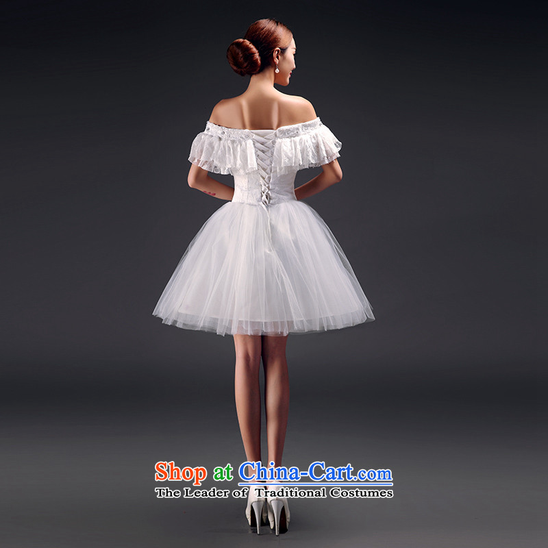 2015 Spring/Summer new bridesmaid dress short of the word wedding dress sister countries shoulder annual small dress dresses moderator girl will betrothal birthday m White XL Photo, prices, brand platters! The elections are supplied in the national character of distribution, so action, buy now enjoy more preferential! As soon as possible.