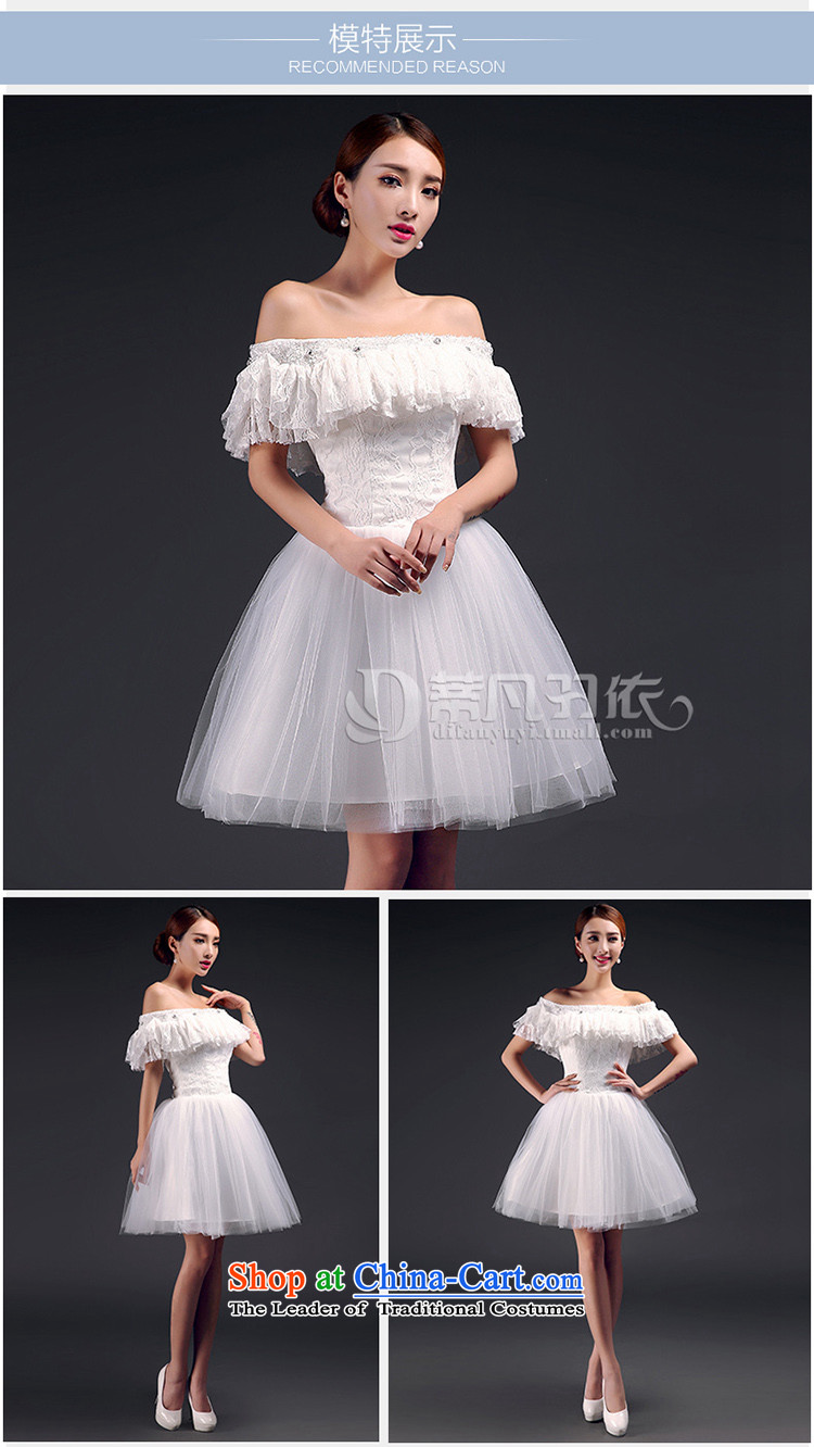 2015 Spring/Summer new bridesmaid dress short of the word wedding dress sister countries shoulder annual small dress dresses moderator girl will betrothal birthday m White XL Photo, prices, brand platters! The elections are supplied in the national character of distribution, so action, buy now enjoy more preferential! As soon as possible.