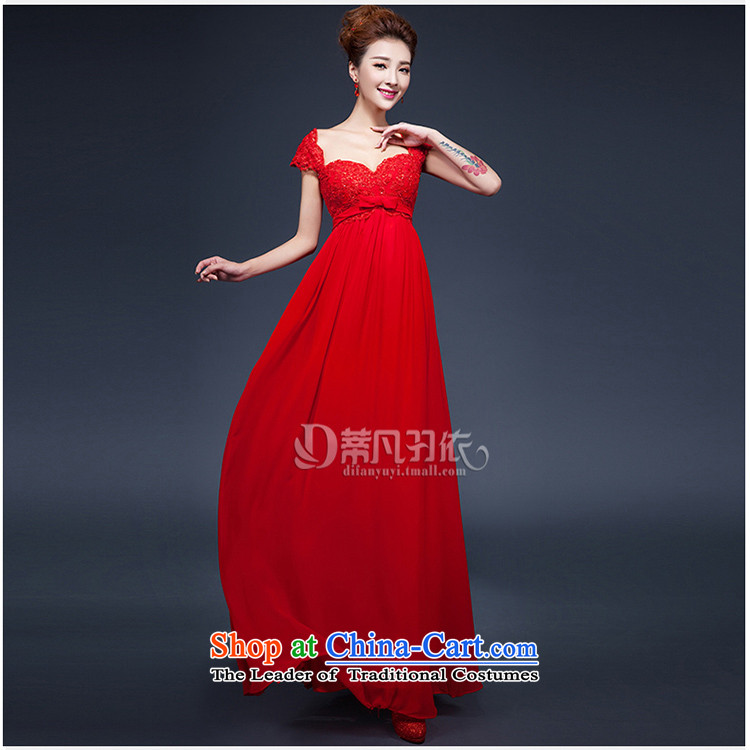 Red bows Service Bridal short of summer 2015, summer new long gown Korean high maternal large waist slotted shoulder Sau San evening dresses moderator female red L low prices and the Factory Outlets Picture, prices, brand platters! The elections are supplied in the national character of distribution, so action, buy now enjoy more preferential! As soon as possible.
