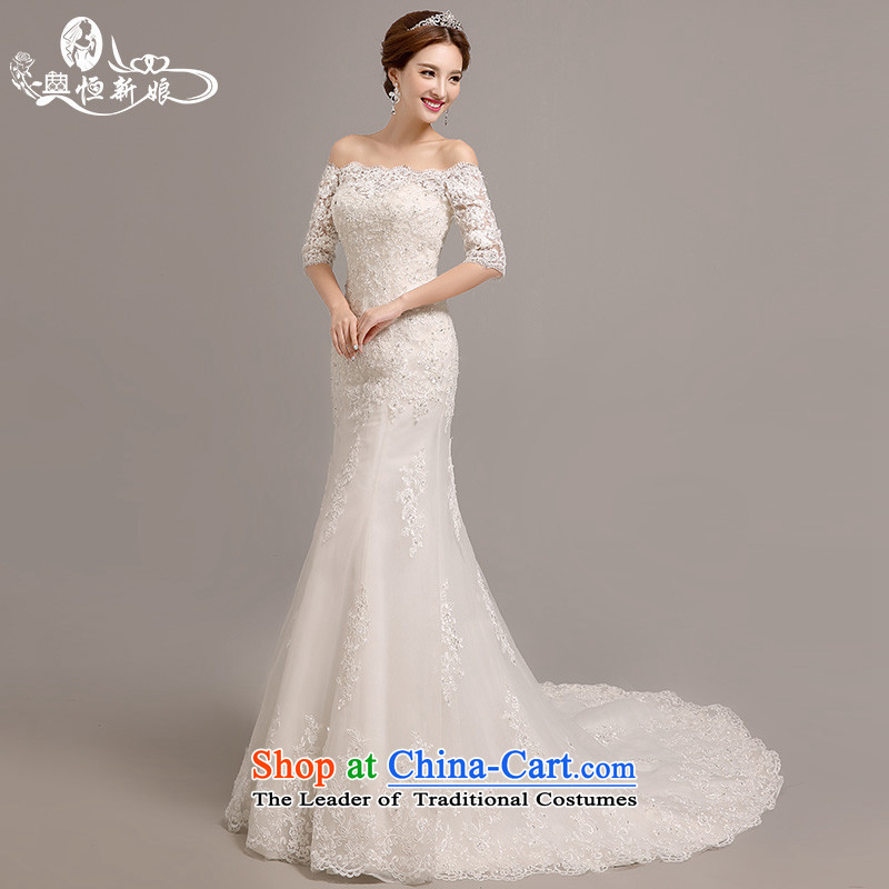 Noritsune bride 2015 new graphics word thin shoulders tail wedding Korean lace foutune straps Sau San crowsfoot bridal dresses cuff foutune crowsfoot wedding tail) S, noritsune bride shopping on the Internet has been pressed.