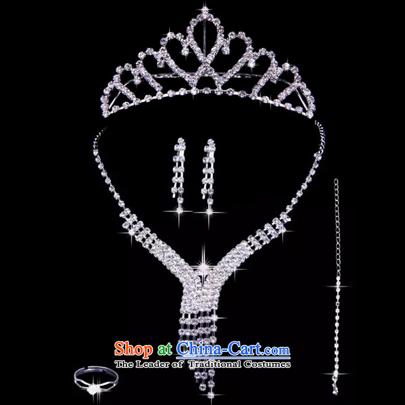 In 2015, Friends bride wedding dresses accessories bride crown necklace earrings five piece wedding dress accessories crown, Ho Yi (LANYI) , , , shopping on the Internet