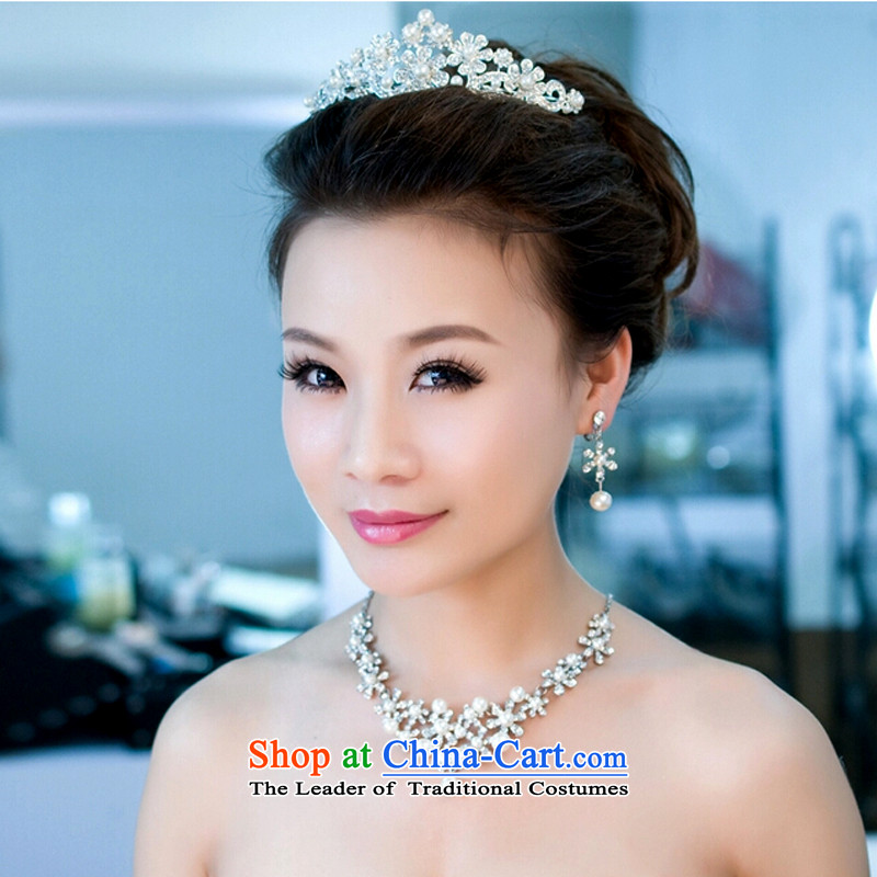 In 2015, Friends bride wedding dresses accessories bride crown necklace earrings three piece wedding dress accessories accessories three of the Friends (LANYI) , , , shopping on the Internet