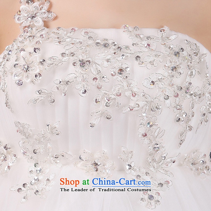 2015 new bride Korean elegant sweet straps princess winter wedding Korean anointed chest white L, Love Su-lan , , , shopping on the Internet
