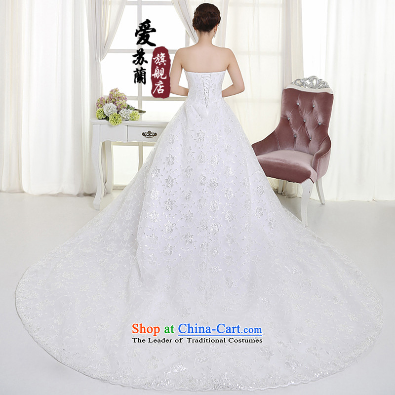 The new long tail wedding wedding marriages long tail wedding upscale tail wedding H99, white XXXL, love Su-lan , , , shopping on the Internet