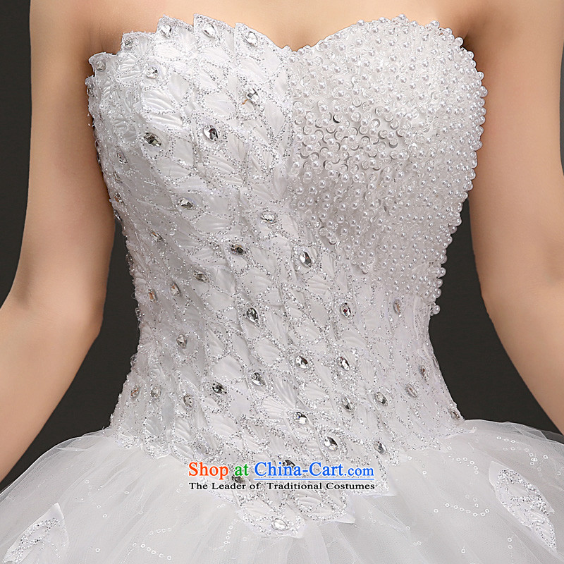 Friends of the 2015 Winter Olympics, the new bride wedding Korean anointed chest diamond jewelry large tail bon bon skirt wedding to align graphics thin wedding dresses to align L code waist 2.1 foot, Yi (LANYI) , , , shopping on the Internet
