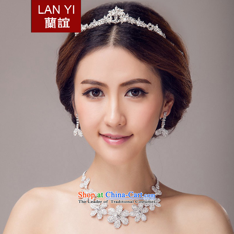 In?2015, Friends bride wedding dresses accessories Korean bridal headdress crown necklace earrings three piece bridal jewelry wedding dress accessory kits