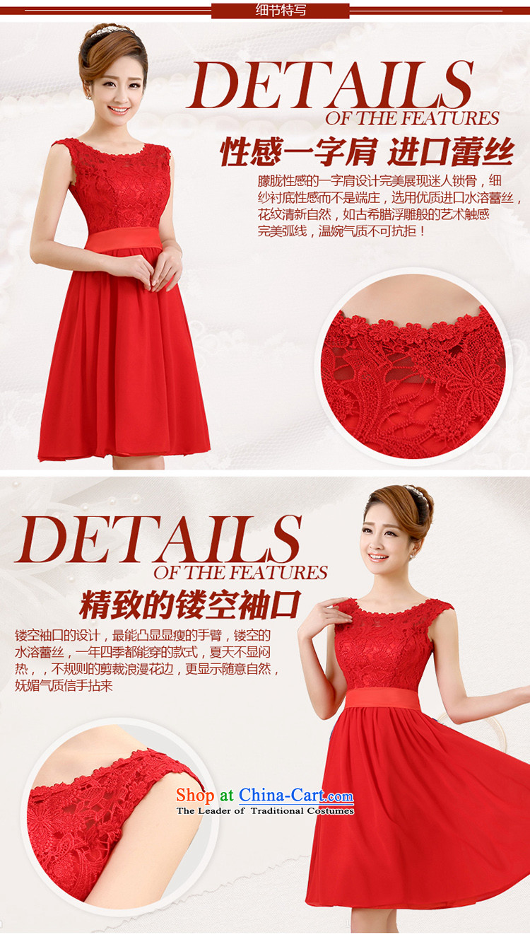 Wedding dresses new 2015 Summer bridesmaid dress Top Loin of pregnant women small red dress shoulders of Evening Dress Short large Fat MM bridal dresses bows services red L picture, prices, brand platters! The elections are supplied in the national character of distribution, so action, buy now enjoy more preferential! As soon as possible.