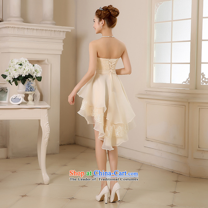 Bridesmaid dress 2015 new small Dress Short, Bridal Services and breast drink after a short gown performances showing the dress moderator dress banquet birthday dress champagne color M, Stéphane Yu to , , , shopping on the Internet
