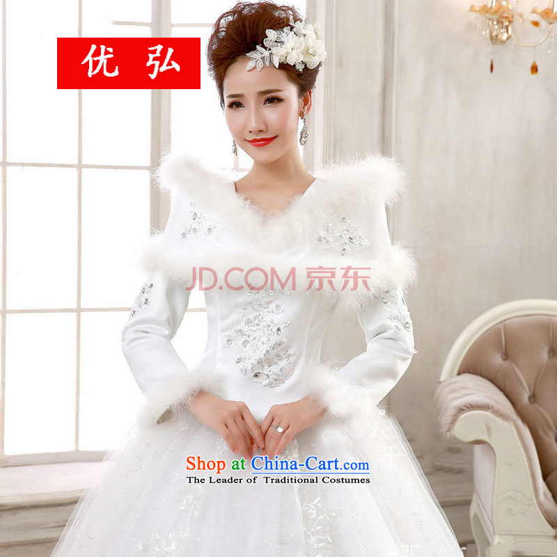 Optimize video Korean thick cotton long-sleeved to align the warm winter wedding word YSB1131 B, L, optimized shoulder-hong has been pressed shopping on the Internet