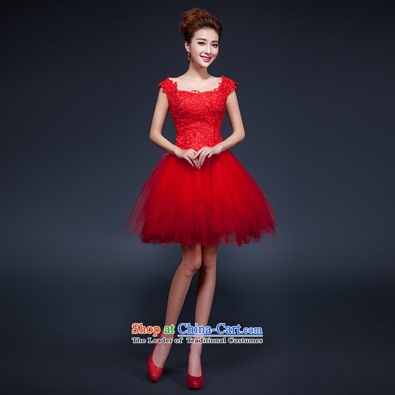 In accordance with the 2015 Jimmy Stéphane spring and summer new marriages bows service, red dress the word shoulder wedding set small wedding dresses birthday moderator red XL, Stéphane Yu to , , , shopping on the Internet