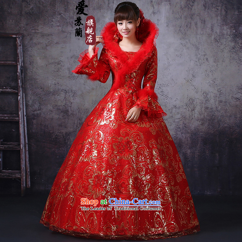 Winter clothing clip cotton red wedding winter clothing warm wedding simple best-selling wedding dresses the latest wedding red S love Su-lan , , , shopping on the Internet