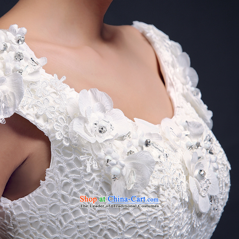 Stéphane Yu to wedding dresses new 2015 Spring/Summer shoulders to align the wedding fashion the word   lace shoulder marriages wedding hotel wedding m White XL, Stéphane Yu to , , , shopping on the Internet