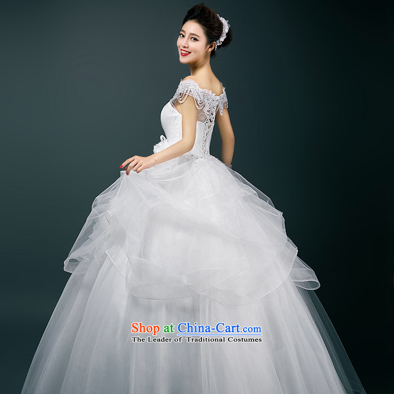 Wedding dresses new 2015 Summer Wedding of Korean brides a field to align the shoulder stylish Sau San video thin wedding Ms. code m White M, Stéphane Yu to , , , shopping on the Internet