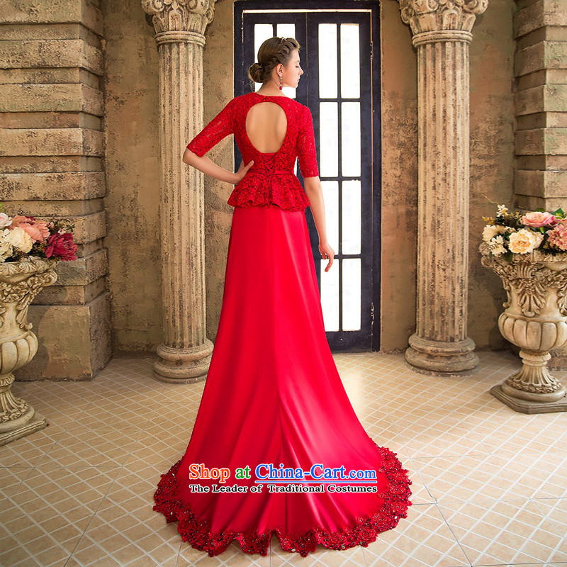 A Bride wedding dresses stylish bows dress small red tail dress video thin red S name door 905 bride shopping on the Internet has been pressed.