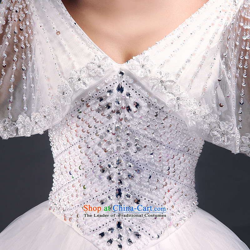 In accordance with the 2015 Jimmy Stéphane winter new alignment to wedding dresses Korean water drilling V-Neck package shoulder lace bride wedding m White M, Stéphane Yu to , , , shopping on the Internet