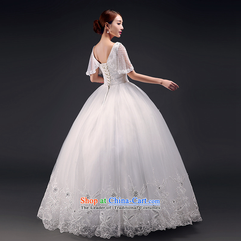 In accordance with the 2015 Jimmy Stéphane winter new alignment to wedding dresses Korean water drilling V-Neck package shoulder lace bride wedding m White M, Stéphane Yu to , , , shopping on the Internet