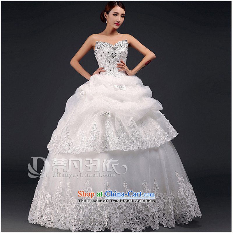 Wedding dresses new 2015 Summer marriages of Sau San video thin Korean alignment with chest lace wedding diamond luxury hotel code upscale wedding m White M, Stéphane Yu to , , , shopping on the Internet
