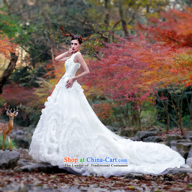 A Bride 2015 Original Design wedding dreams big tail sum female dream wedding 2509, L, a bride shopping on the Internet has been pressed.