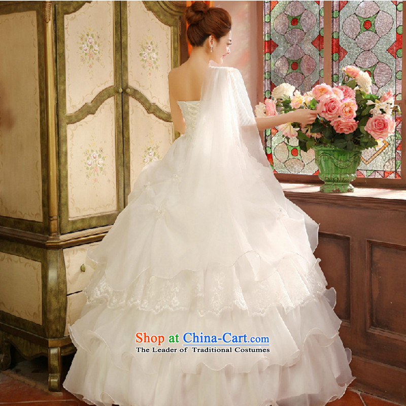 Yong-yeon and 2015 autumn and winter new stylish wedding dresses Korean style to align the shoulder larger Fat MM video thin tail wedding to align the white winter S, Yong-yeon and shopping on the Internet has been pressed.