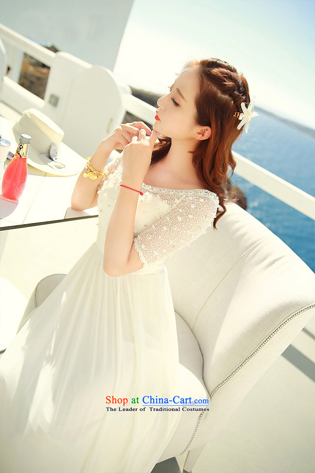 Kim Hyun Nga chiffon lace white dresses nail pearl bohemian long skirt video thin beachside resorts Long skirts sin White M picture, prices, brand platters! The elections are supplied in the national character of distribution, so action, buy now enjoy more preferential! As soon as possible.