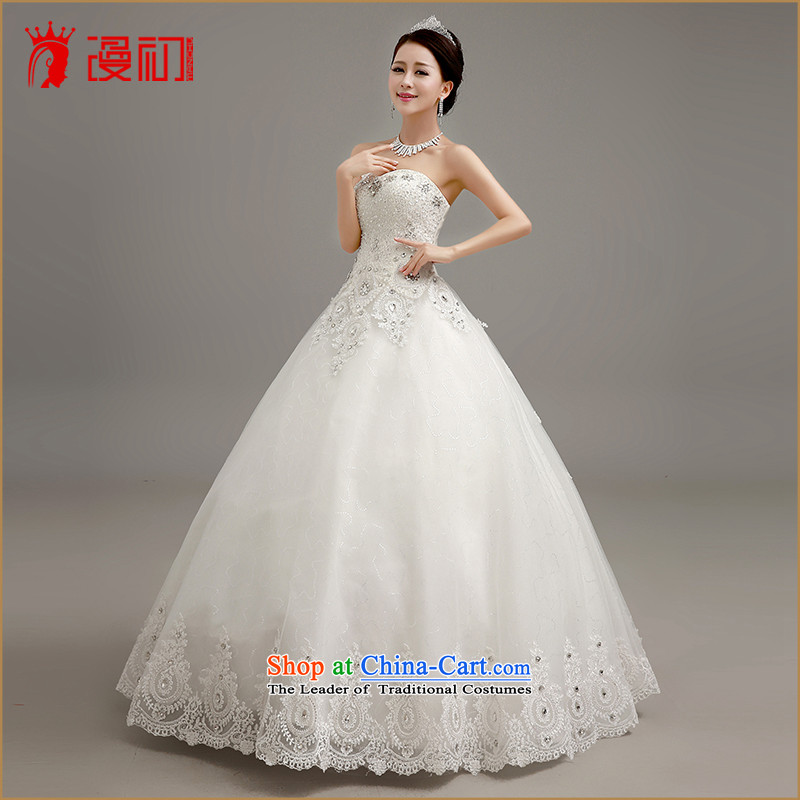 In the early 2015 new man wedding luxury water drilling and chest wedding marriages princess graphics thin wedding White XL code, spilling the early shopping on the Internet has been pressed.