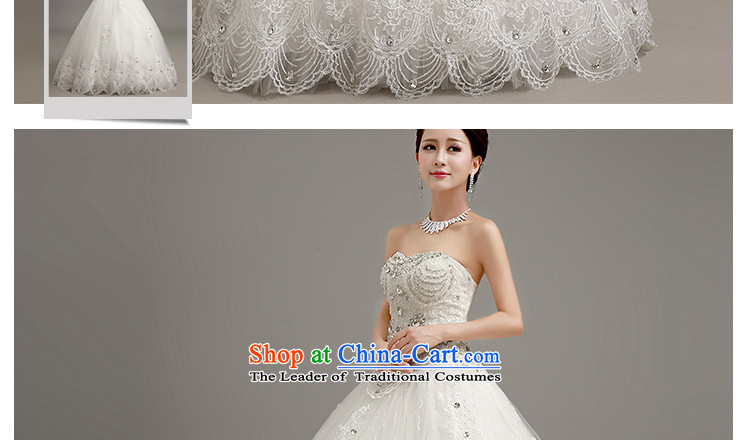In the early 2015 new man wedding dresses Korean anointed chest lace diamond wedding video thin snap to bon bon wedding dress code pictures, White XL price, brand platters! The elections are supplied in the national character of distribution, so action, buy now enjoy more preferential! As soon as possible.