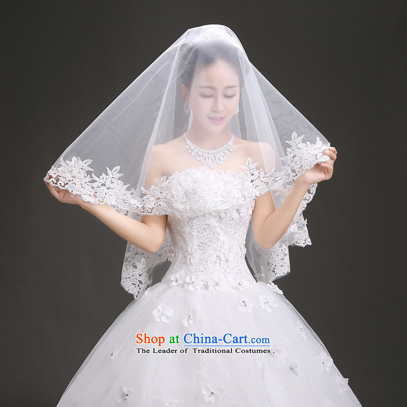 In 2015, Friends bride wedding dresses accessories Korean lace head of 1.5 m bride wedding accessories and legal wedding photo building supplies of friends (white LANYI shopping on the Internet has been pressed.)