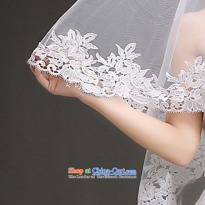 In 2015, Friends bride wedding dresses accessories Korean lace head of 1.5 m bride wedding accessories and legal wedding photo building supplies of friends (white LANYI shopping on the Internet has been pressed.)