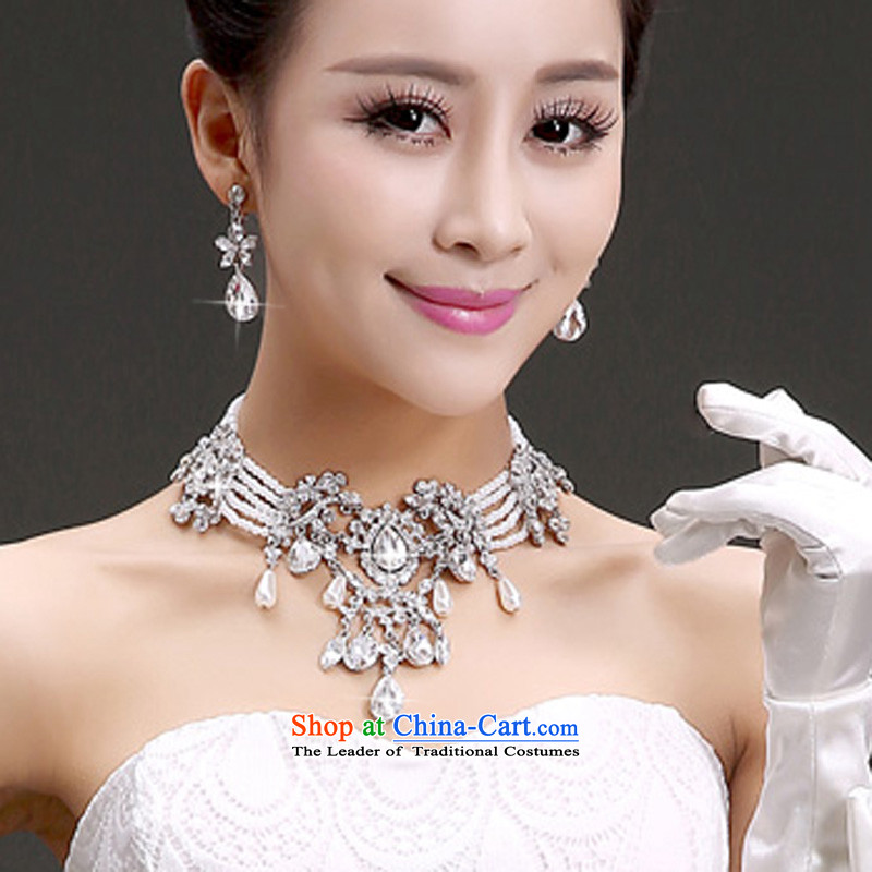 In 2015 the new bride friends wedding dresses accessories Korean brides head ornaments of international crown necklace earrings three piece bridal jewelry photo building wedding necklaces, earrings, Yi (LANYI) , , , shopping on the Internet