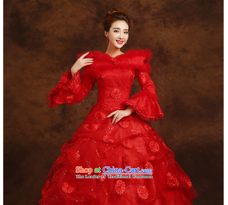 The knot true love red wedding dresses 2015 new Korean strap new long-sleeved marriages plus gross thick cotton Winter Female clip red plus gross thick Korean style banding S head to Glove Skirt holding picture, prices, brand platters! The elections are supplied in the national character of distribution, so action, buy now enjoy more preferential! As soon as possible.