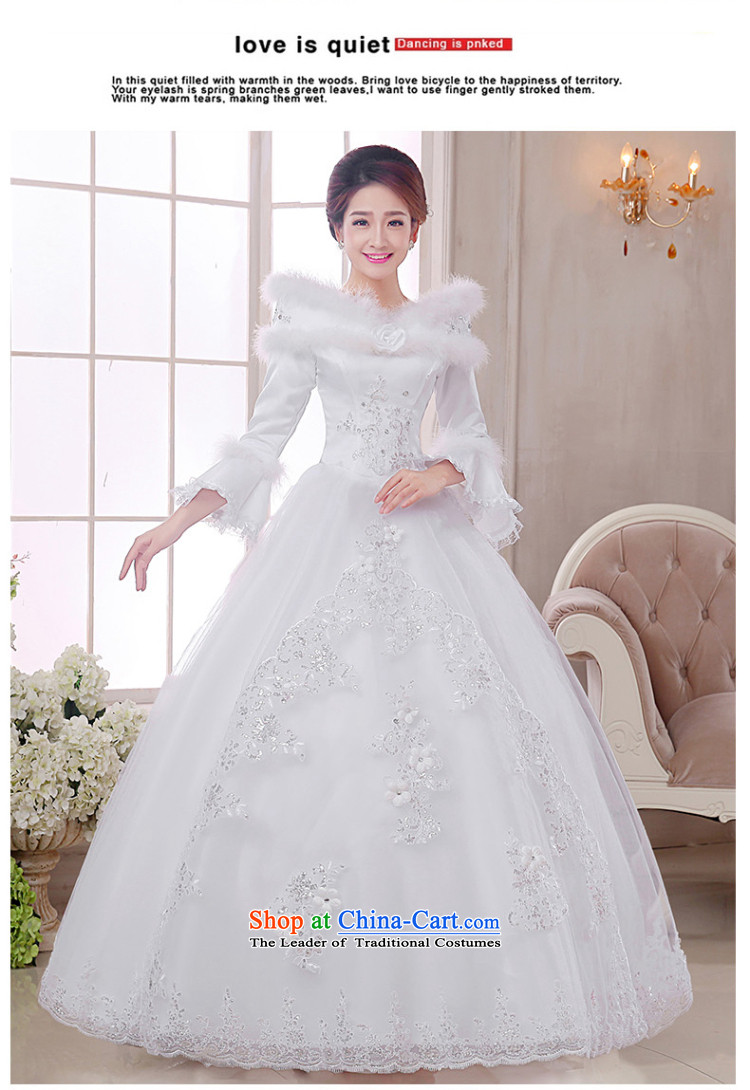 The knot true love of autumn and winter new wedding Korean Won-sweet to align the long-sleeved winter) Marriages video thin princess bon bon dress Warm wedding dress white long-sleeved to align the princess bon bon skirt L head glove Skirt holding three sets of picture, prices, brand platters! The elections are supplied in the national character of distribution, so action, buy now enjoy more preferential! As soon as possible.