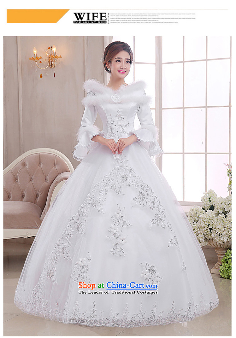The knot true love of autumn and winter new wedding Korean Won-sweet to align the long-sleeved winter) Marriages video thin princess bon bon dress Warm wedding dress white long-sleeved to align the princess bon bon skirt L head glove Skirt holding three sets of picture, prices, brand platters! The elections are supplied in the national character of distribution, so action, buy now enjoy more preferential! As soon as possible.
