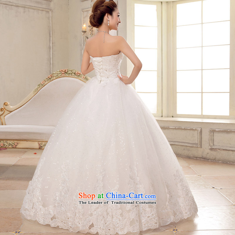 The knot true love wedding dress 2015 new Korean anointed chest diamond marriages to align the tail bon bon skirt straps large white streaks in winter) 2 M XL, Chengjia True Love , , , shopping on the Internet