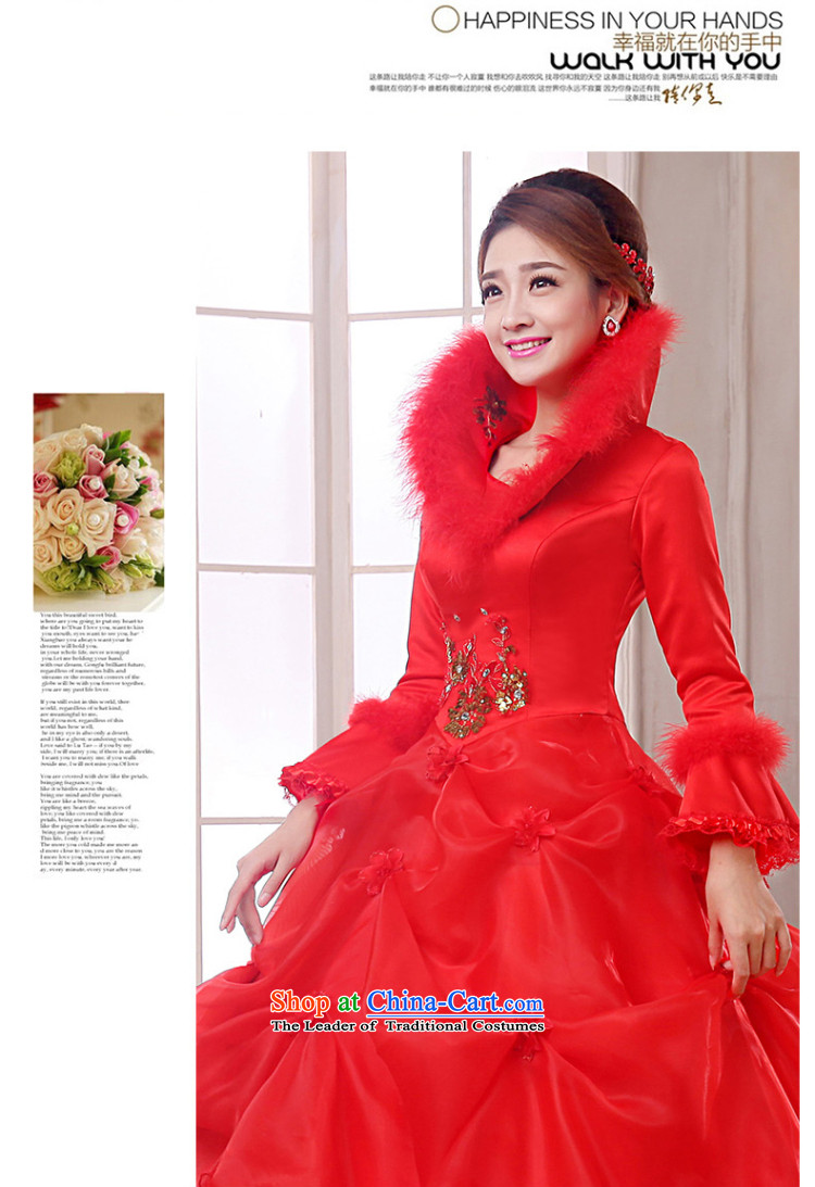 The knot true love red wedding dresses 2015 new winter Korean long-sleeved shoulders bride stylish wedding plus gross to align the wedding Red + 3-piece XL Photo, prices, brand platters! The elections are supplied in the national character of distribution, so action, buy now enjoy more preferential! As soon as possible.