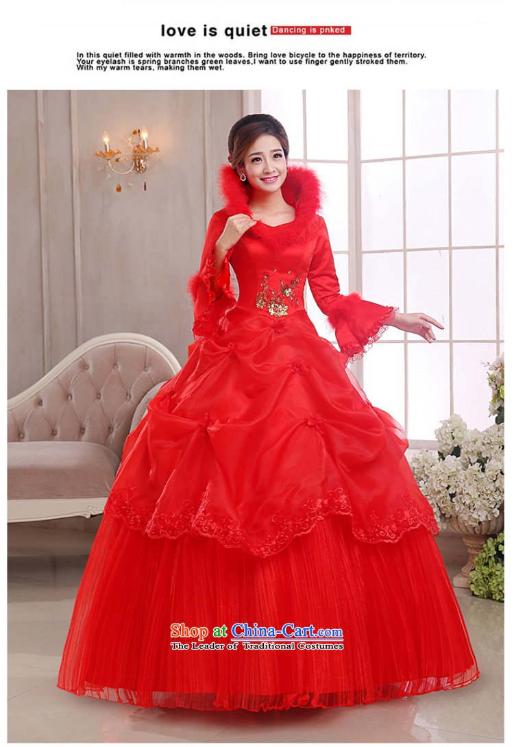 The knot true love red wedding dresses 2015 new winter Korean long-sleeved shoulders bride stylish wedding plus gross to align the wedding White + 3-piece set L photo, prices, brand platters! The elections are supplied in the national character of distribution, so action, buy now enjoy more preferential! As soon as possible.
