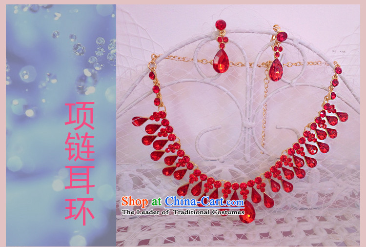 The Friends of the bride wedding dresses qipao accessories Korean brides Phoenix water drill ornaments necklace earrings three piece bridal red ornaments three sets of picture, prices, brand platters! The elections are supplied in the national character of distribution, so action, buy now enjoy more preferential! As soon as possible.