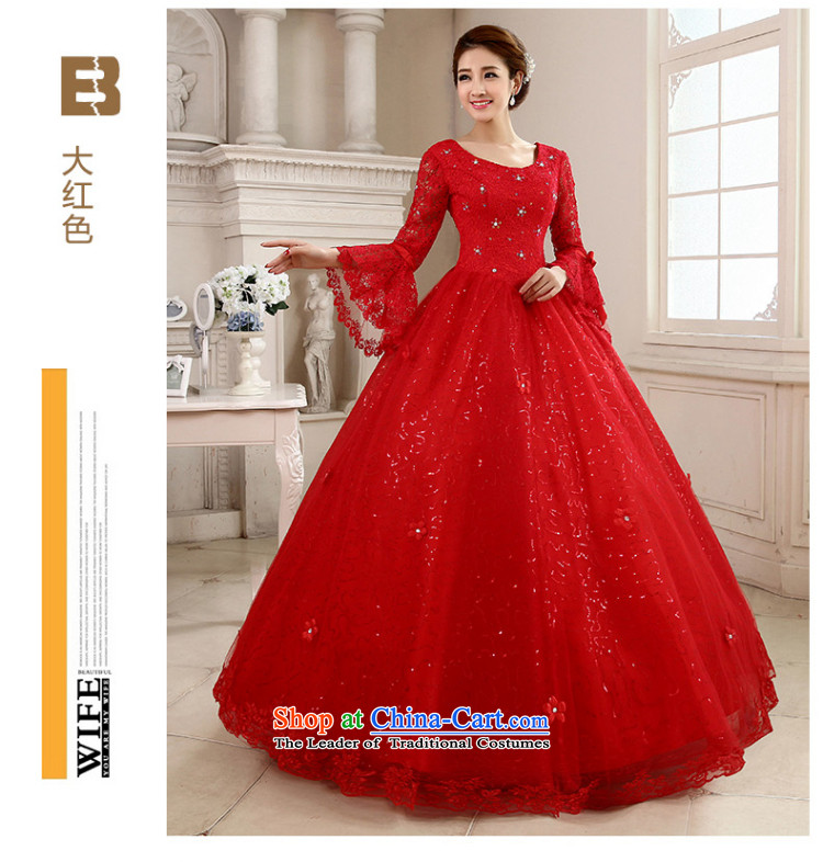The knot true love to align the long-sleeved wedding dresses 2015 new red marriages white lace straps for larger autumn and winter video thin red XXL picture, prices, brand platters! The elections are supplied in the national character of distribution, so action, buy now enjoy more preferential! As soon as possible.