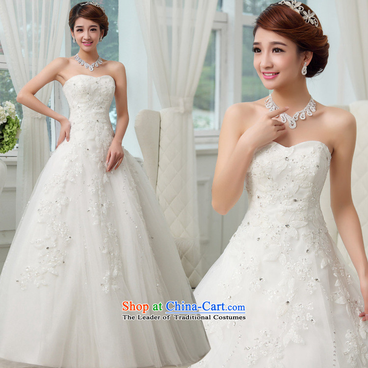 The knot True Love 2015 new Korean alignment with chest white large bride Sau San female wedding dresses trailing white streaks in the winter with 3-piece set S picture, prices, brand platters! The elections are supplied in the national character of distribution, so action, buy now enjoy more preferential! As soon as possible.