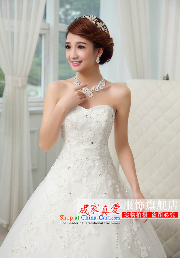 The knot True Love 2015 new Korean alignment with chest white large bride Sau San female wedding dresses trailing white streaks in the winter with 3-piece set S picture, prices, brand platters! The elections are supplied in the national character of distribution, so action, buy now enjoy more preferential! As soon as possible.