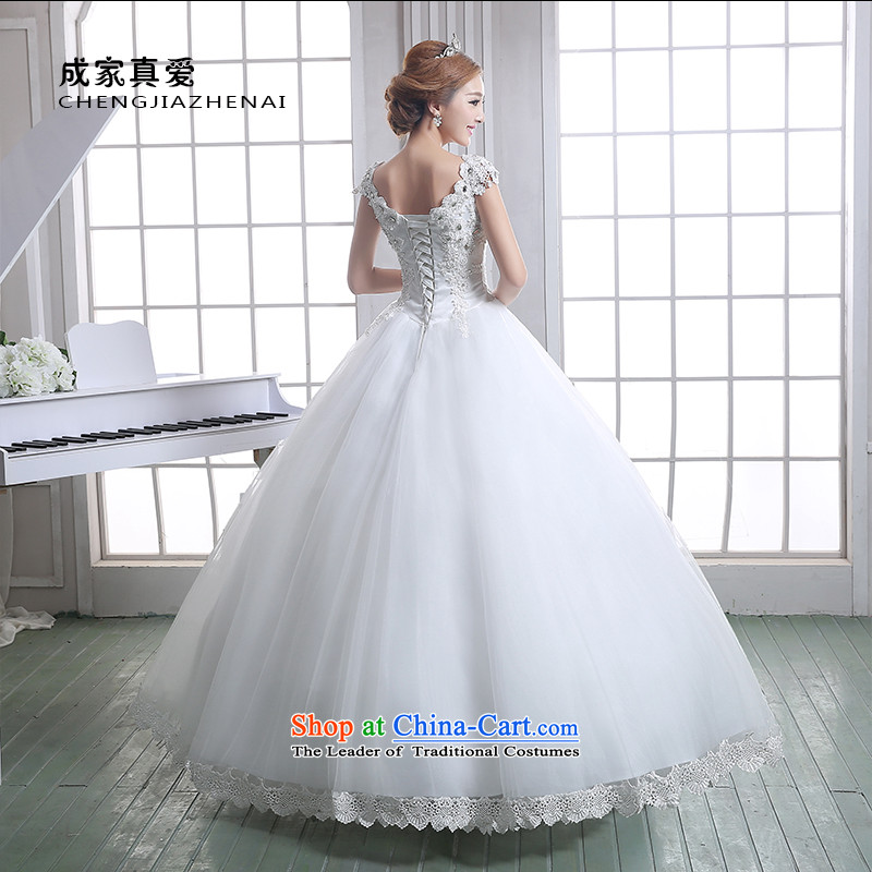 The knot true love wedding dress 2015 new Korean word shoulder lace diamond align to skirt straps bon bon larger female White XXL sent autumn kits in remote areas, 612,000 families in true love , , , shopping on the Internet