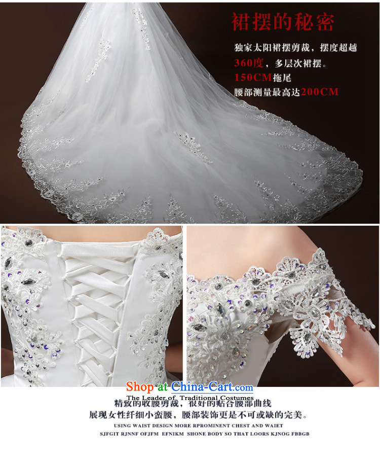 Wedding dresses new Word 2015 winter stylish wedding small shoulder bride tail wedding lace Diamond White L I bought it for Sau San rushed wedding three kit) Picture, prices, brand platters! The elections are supplied in the national character of distribution, so action, buy now enjoy more preferential! As soon as possible.