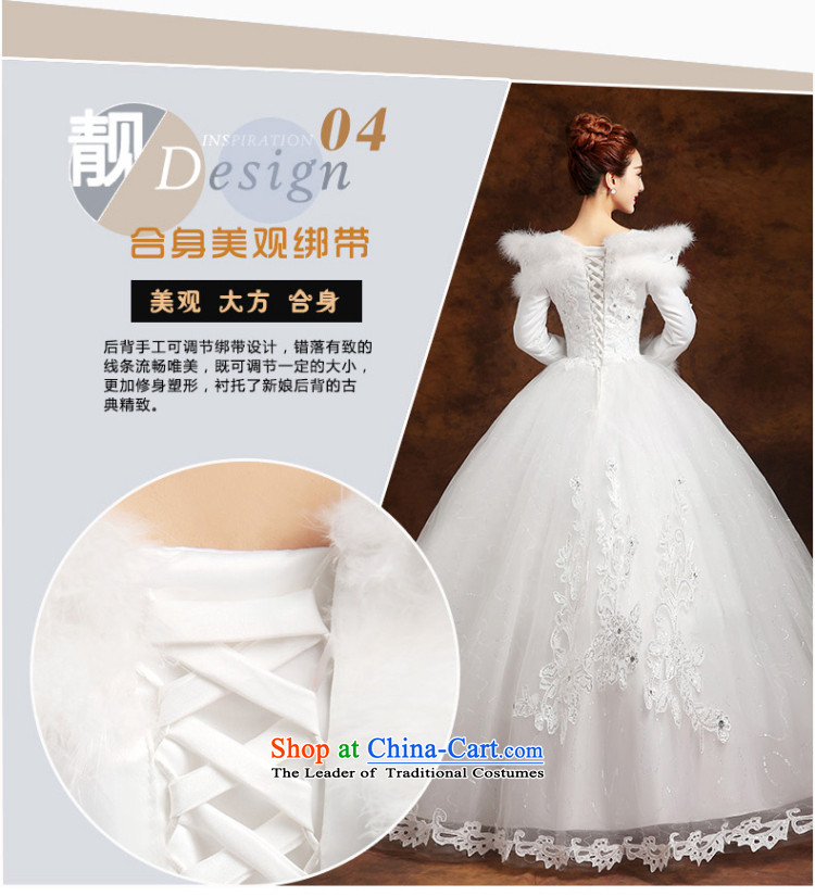 The knot true love wedding dress 2015 new marriages Korean word shoulder straps long-sleeved warm to align thick winter female white S picture, prices, brand platters! The elections are supplied in the national character of distribution, so action, buy now enjoy more preferential! As soon as possible.