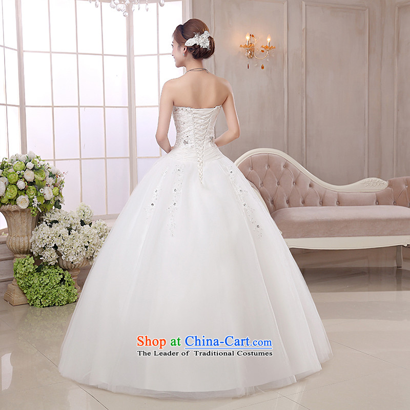 The knot true love wedding dress 2015 new Korean marriages alignment with chest bon bon skirt straps for larger video thin winter clothing female white , L Chengjia True Love , , , shopping on the Internet