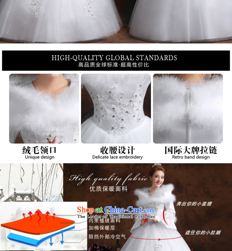 The knot true love wedding dress 2015 new Korean fashion a field to align the shoulder long-sleeved marriages video thin large winter female white L picture, prices, brand platters! The elections are supplied in the national character of distribution, so action, buy now enjoy more preferential! As soon as possible.