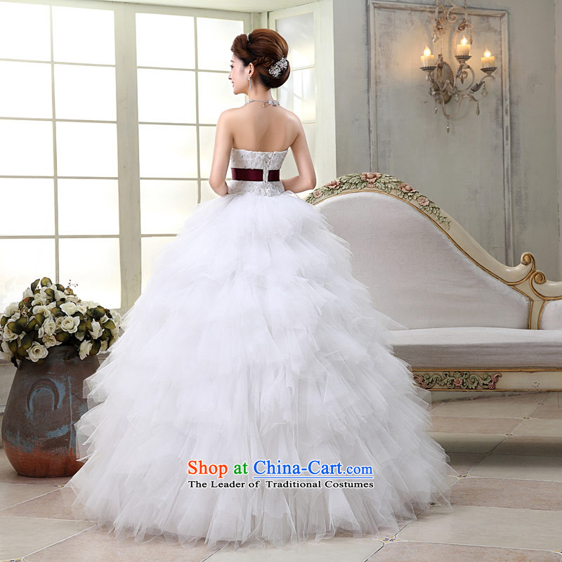 Love of the overcharged 2015 Korean sweet princess straps pregnant women small trailing crowsfoot wedding dresses white alignment with Chest Foutune of transition to align the princess wedding dress, love of the overcharged.... XS, online shopping