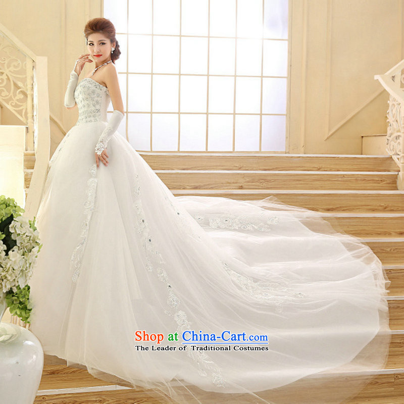 A major naoji tail wedding video thin wiping the Chest Sau San long tail wedding dresses xs2410 m White M naoji a , , , shopping on the Internet