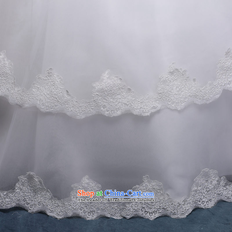 Love of the overcharged anointed chest Wedding 2015 new Korean Princess align to bind with white diamond bow tie lace the yarn Princess Skirt holding white XS, love of the overcharged shopping on the Internet has been pressed.