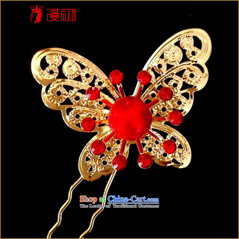 At the beginning of Castores Magi bride kanzashi sub head-dress ornaments marriage bride hair decorations red wedding dresses qipao butterfly Hair ornaments of the red, spilling the early shopping on the Internet has been pressed.