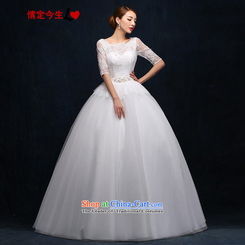 Maximum number of this life wedding word to align the shoulder retro lace continental fifth cuff video thin straps Sau San 2015 new wedding dress female White XL